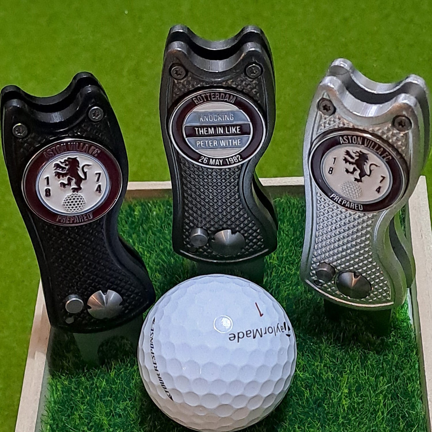 Aston Villa Themed Golf Ball Markers