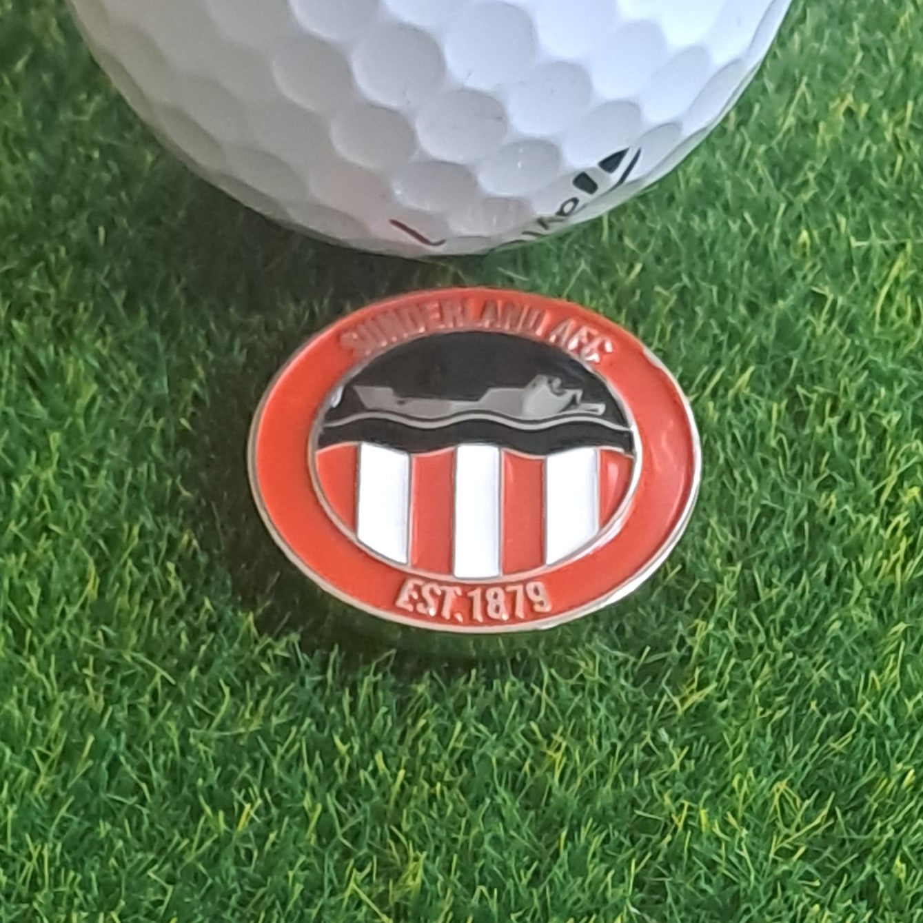Sunderland Metal Golf Ball Marker with Cap Clip