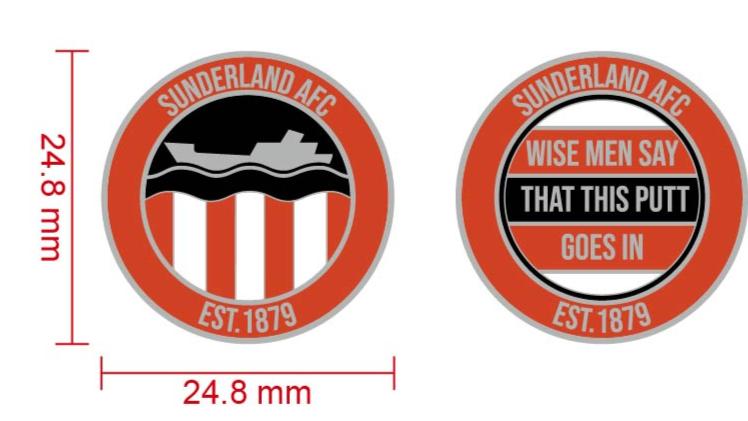 Sunderland Metal Golf Ball Marker