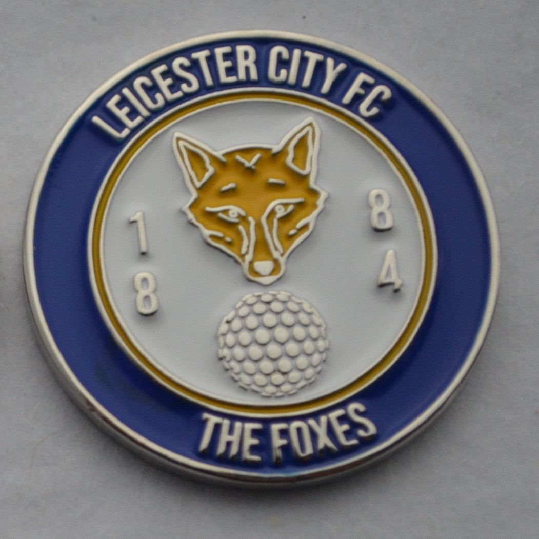 Leicester City Metal Golf Ball Marker with Pitch Mark Tool