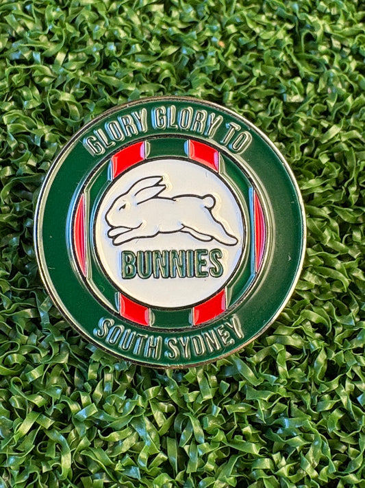 Sydney South Rabbitohs Metal Golf Ball Marker | Perfect Golf Gift  | NRL (Copy)