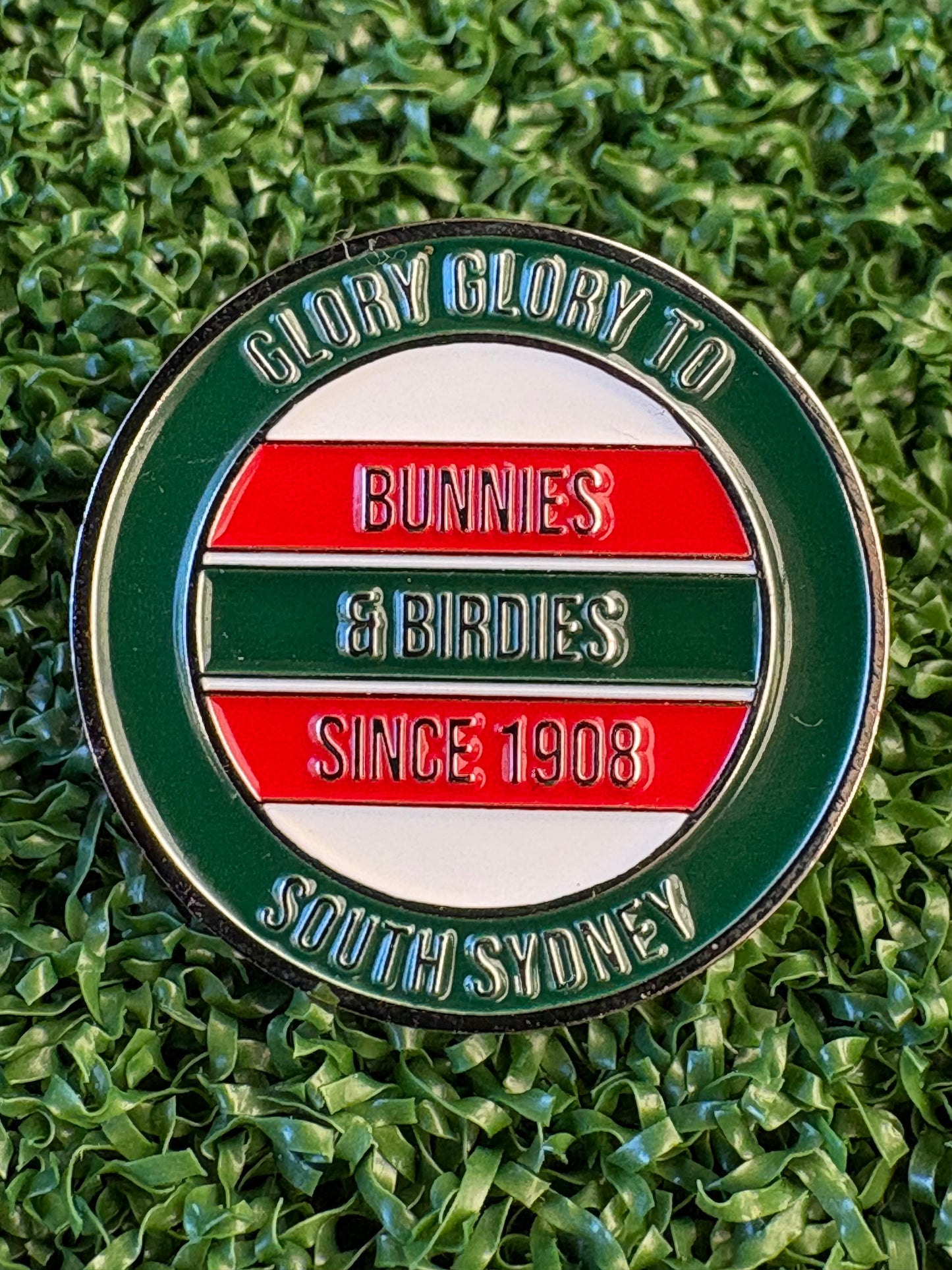 Sydney South Rabbitohs Metal Golf Ball Marker | Perfect Golf Gift  | NRL (Copy)