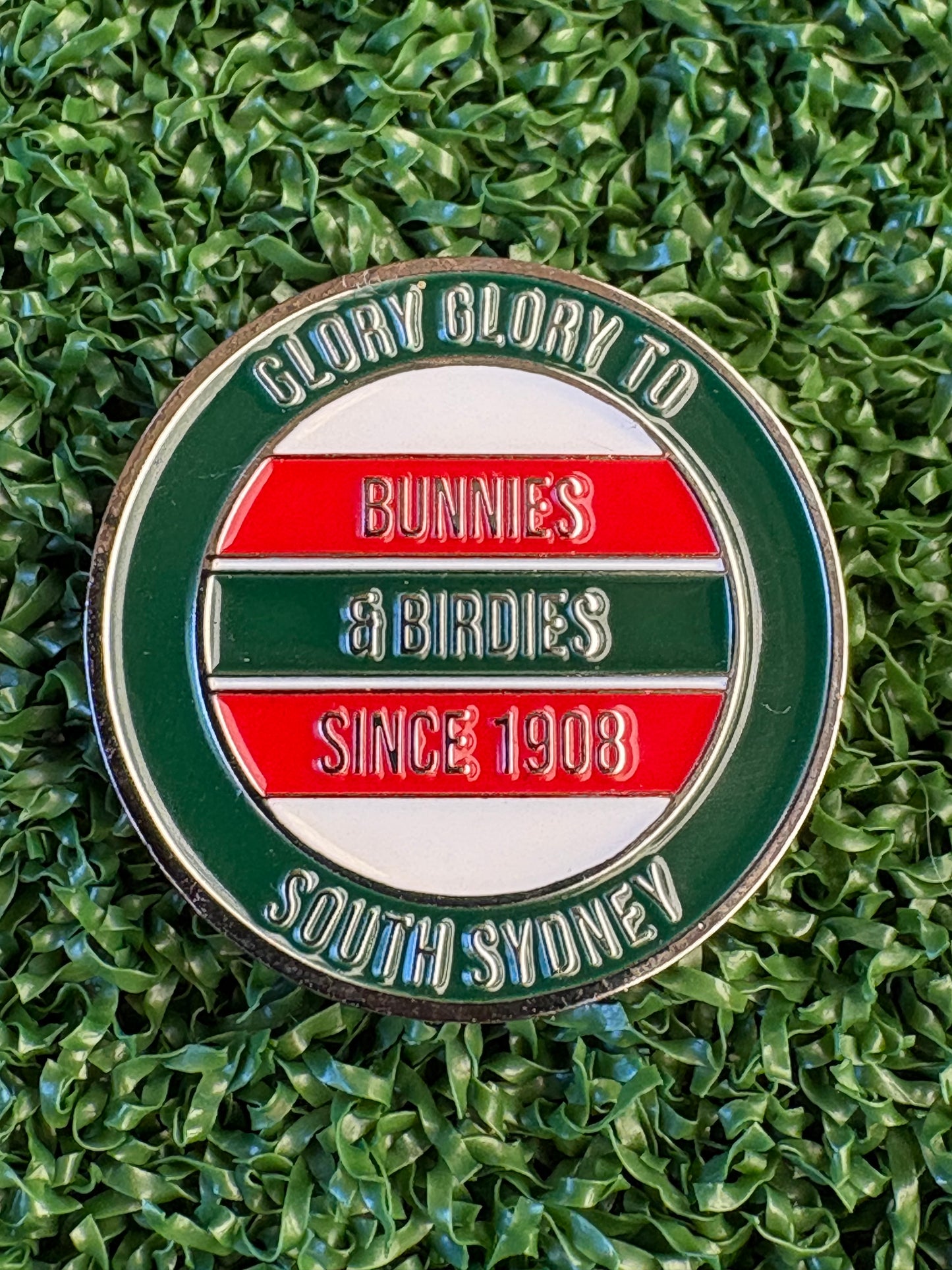 Sydney South Rabbitohs Metal Golf Ball Marker | Perfect Golf Gift  | NRL (Copy)