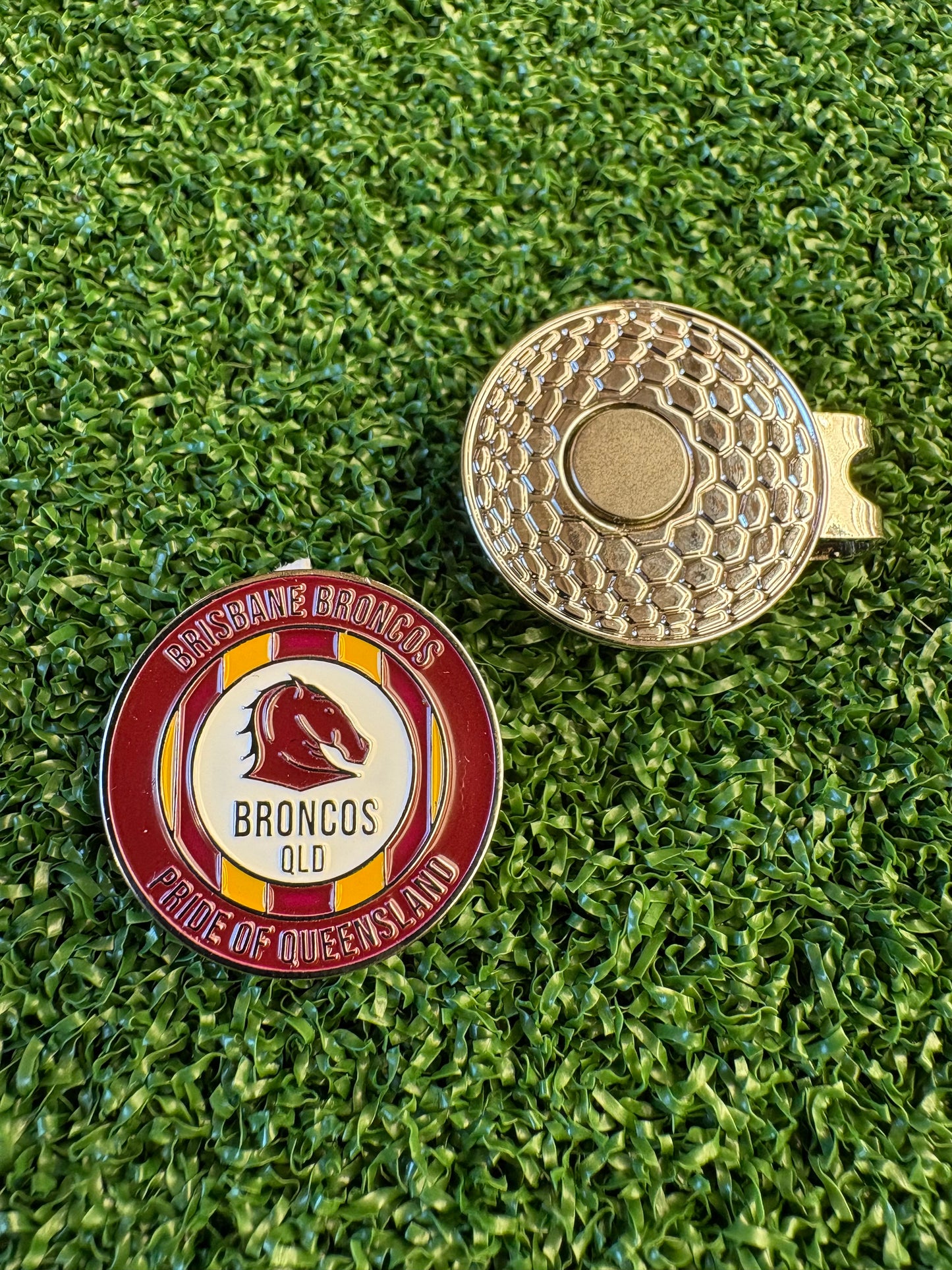 Brisbane Broncos Metal Golf Ball Marker | Perfect Golf Gift  | NRL
