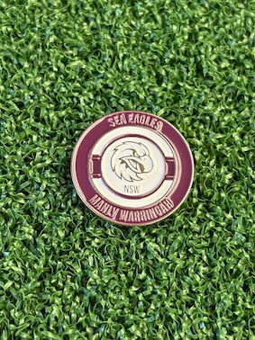 Manly Sea Eagles Metal Golf Ball Marker | Perfect Golf Gift  | NRL | Christmas Golf Gifts