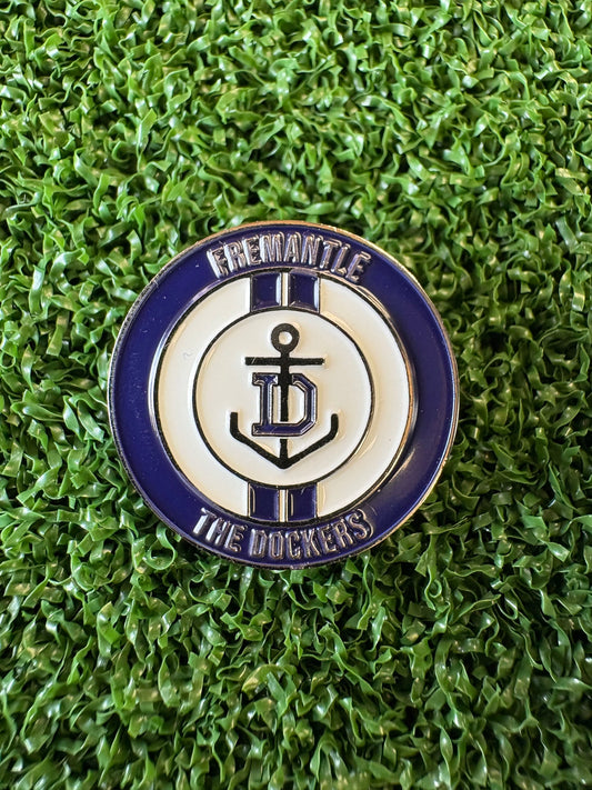 Fremantle Dockers Themed Metal Golf Ball Marker | Perfect Golf Gift  | AFL | Christmas Golf Gifts