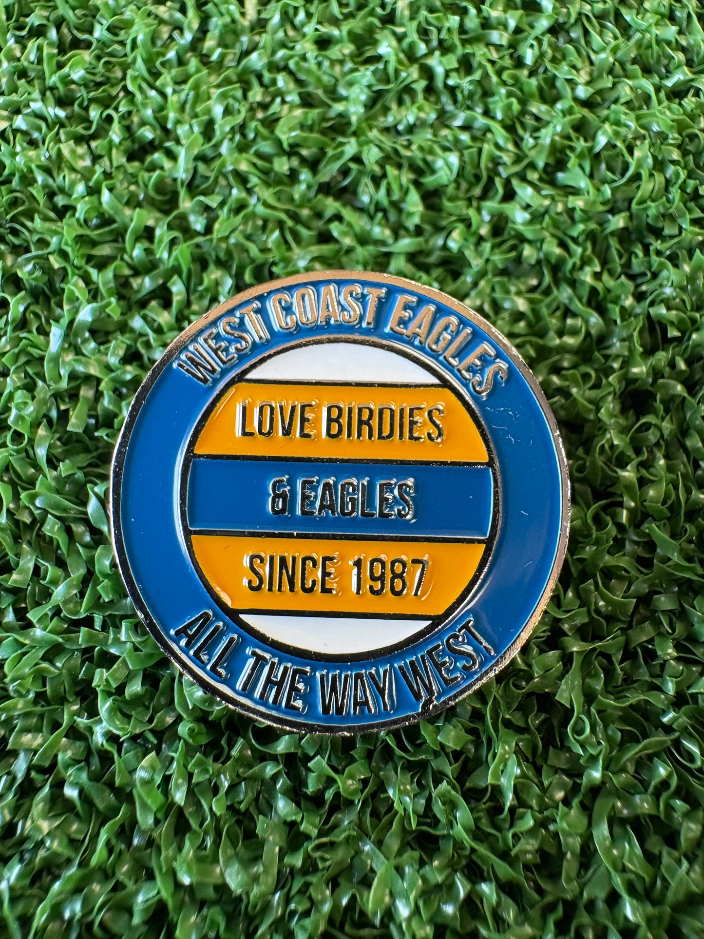 West Coast Eagles Themed Metal Golf Ball Marker | Perfect Golf Gift  | AFL | Christmas Golf Gifts