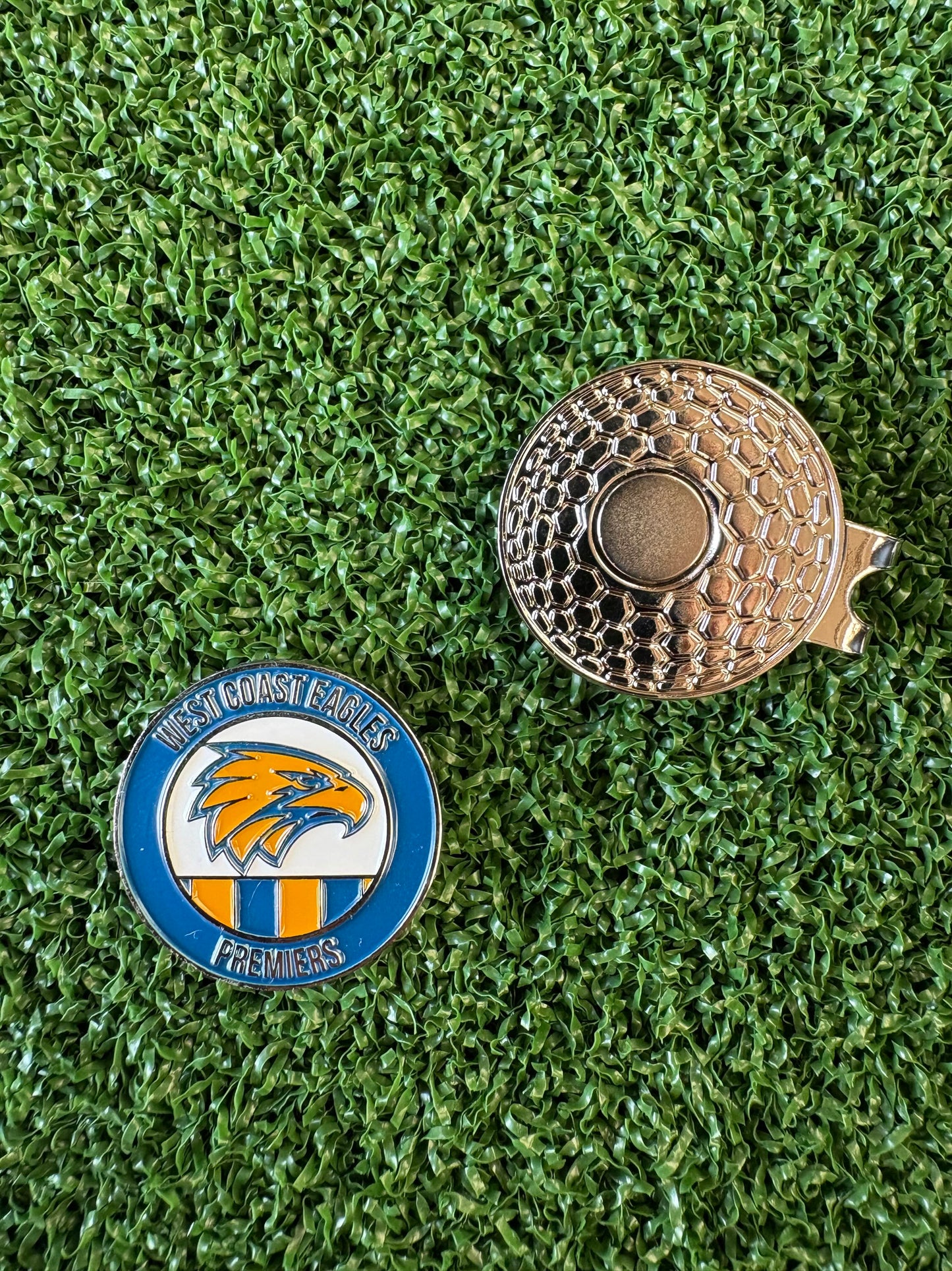 West Coast Eagles Themed Metal Golf Ball Marker | Perfect Golf Gift  | AFL | Christmas Golf Gifts