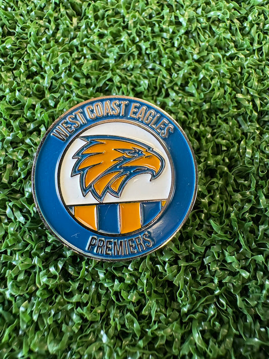 West Coast Eagles Themed Metal Golf Ball Marker | Perfect Golf Gift  | AFL | Christmas Golf Gifts