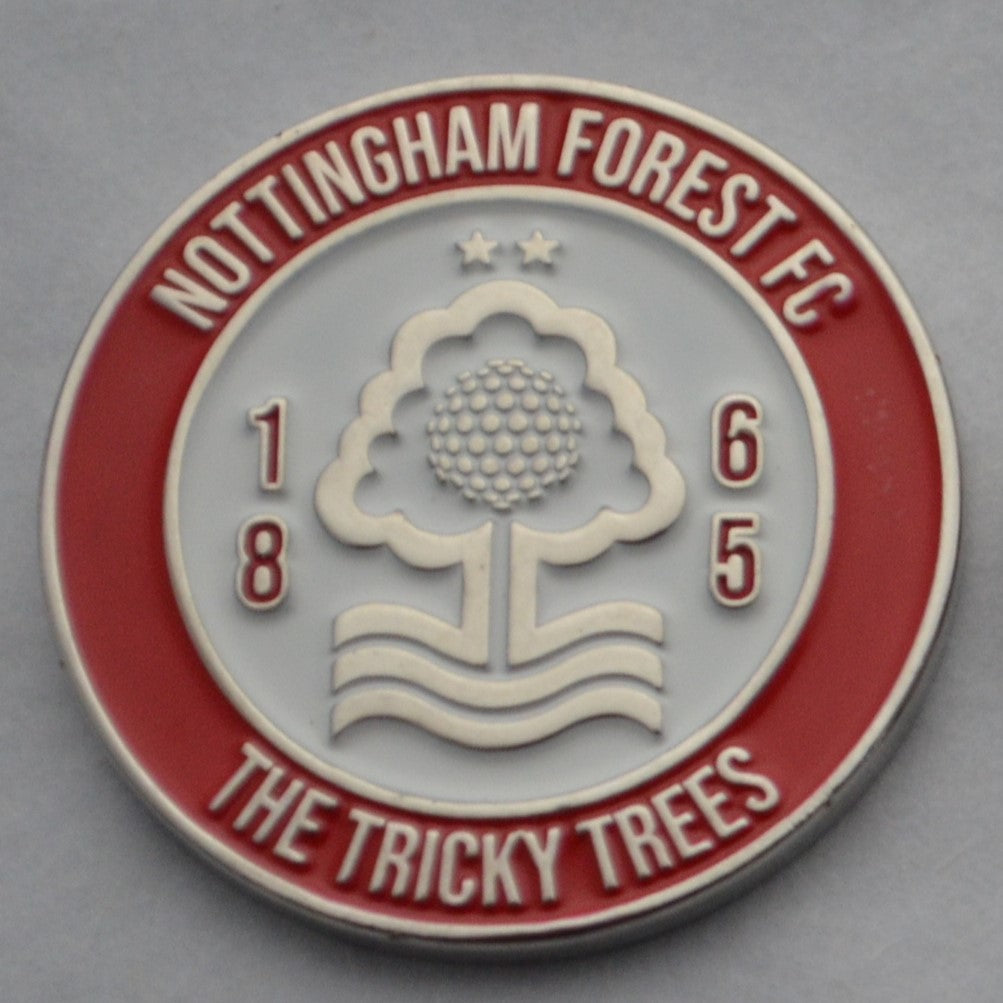Nottingham Forest Metal Golf Ball Marker with Pitch Mark Tool