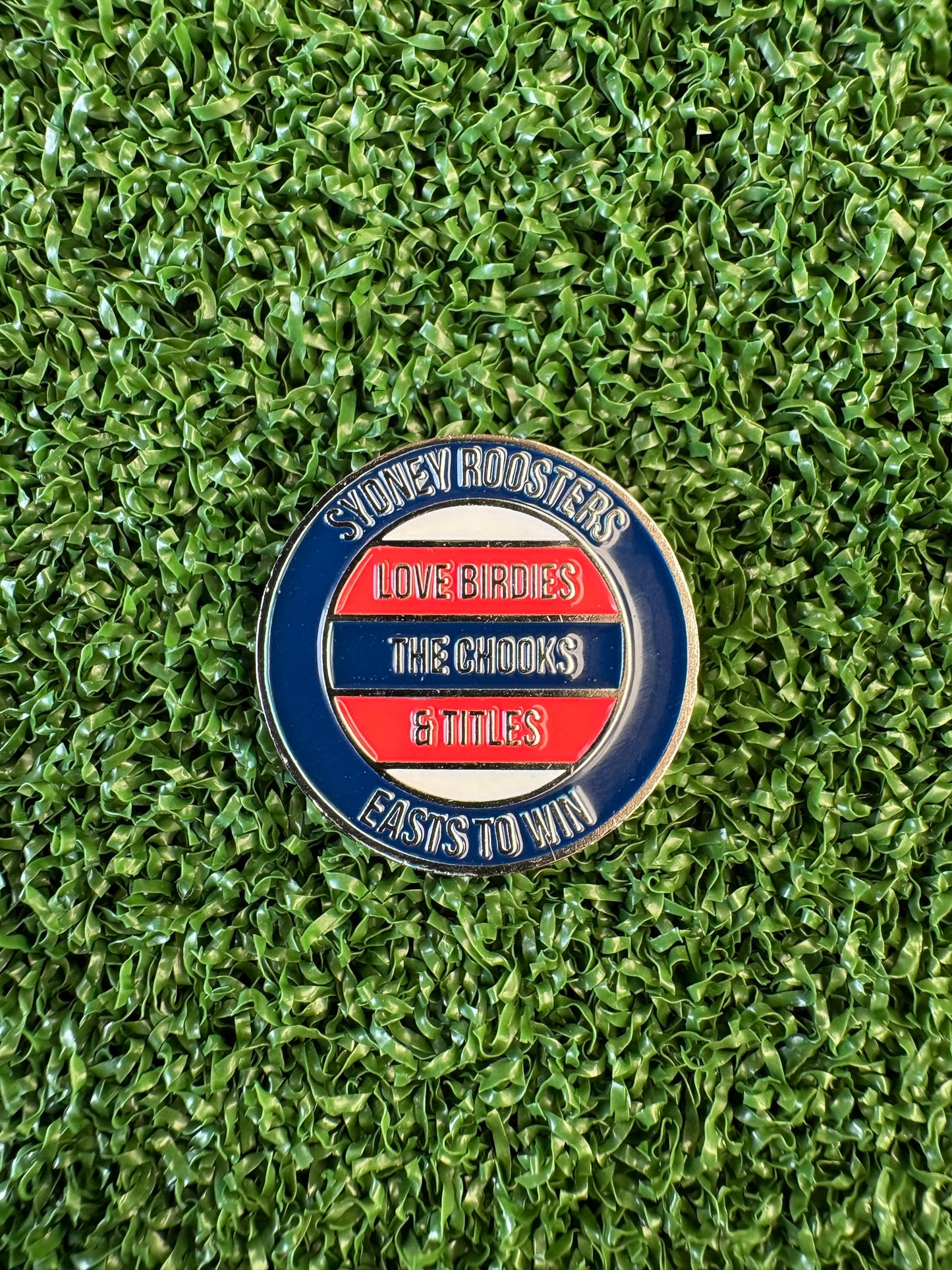 Sydney Roosters Metal Golf Ball Marker | Perfect Golf Gift  | NRL | Christmas Golf Gifts