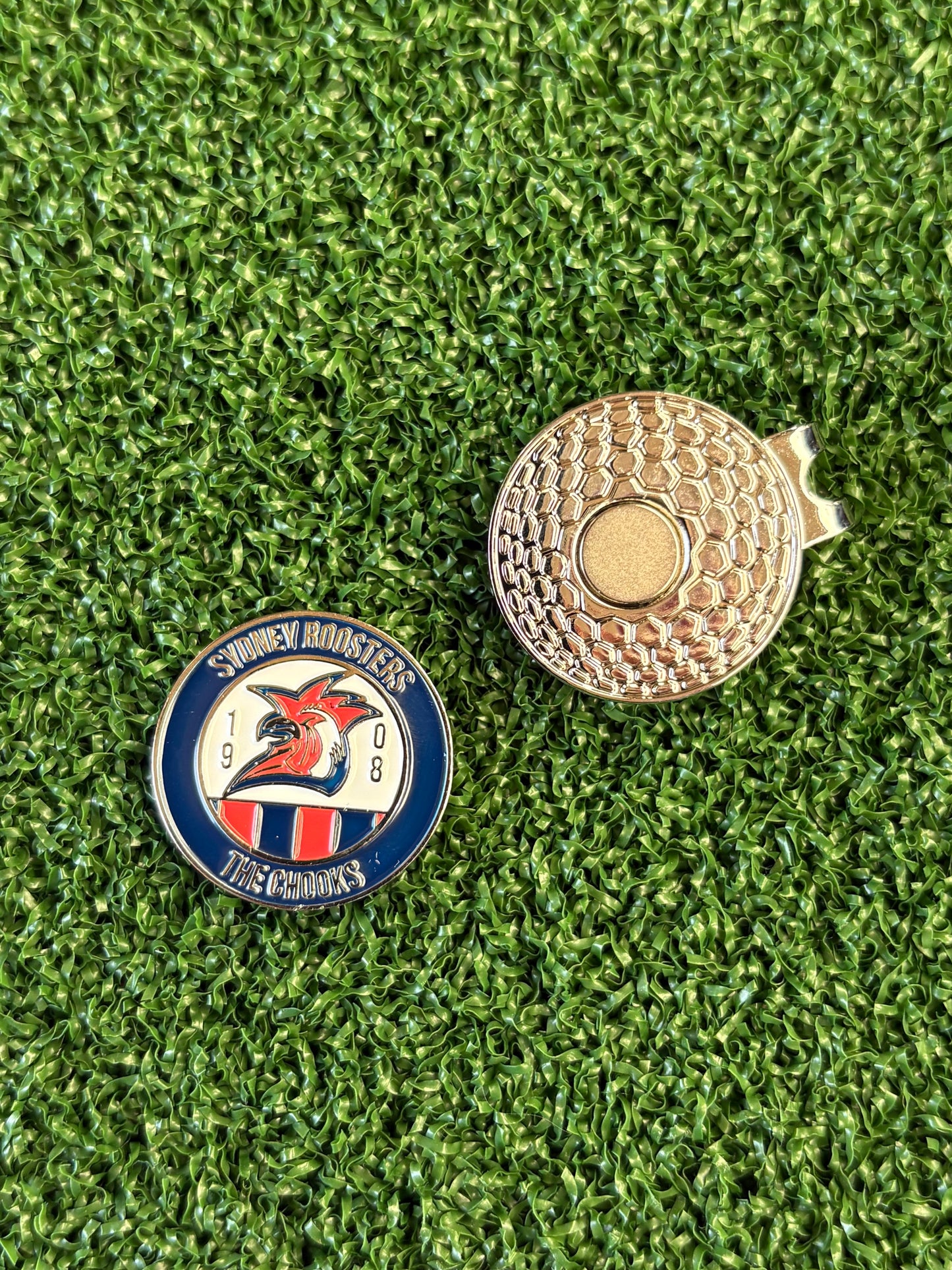 Sydney Roosters Metal Golf Ball Marker | Perfect Golf Gift  | NRL | Christmas Golf Gifts