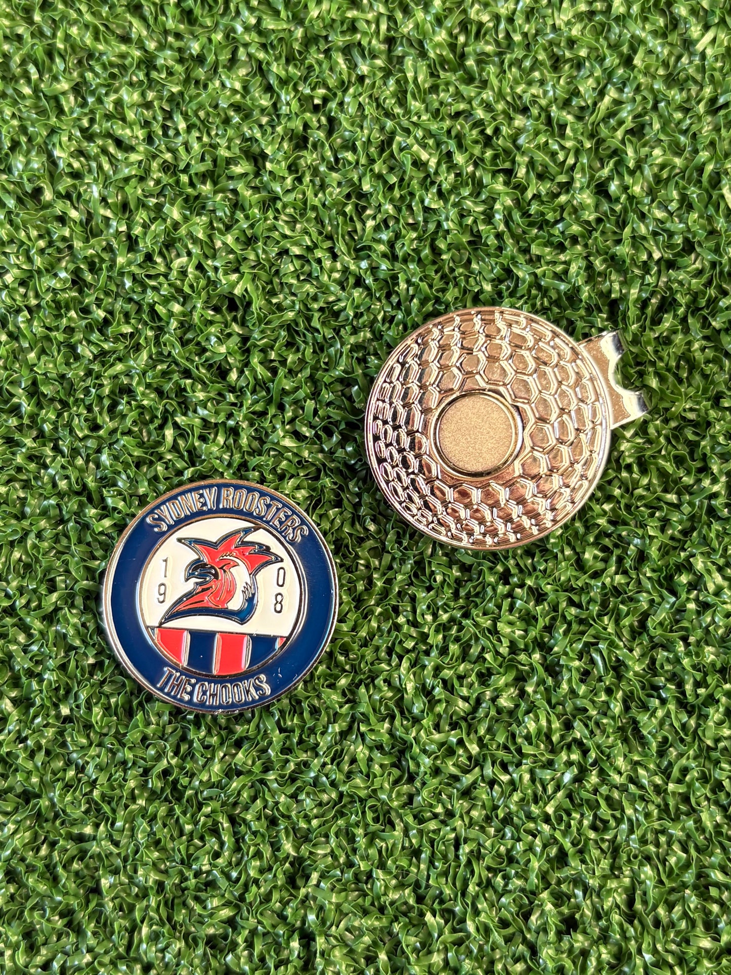 Sydney Roosters Metal Golf Ball Marker | Perfect Golf Gift  | NRL | Christmas Golf Gifts
