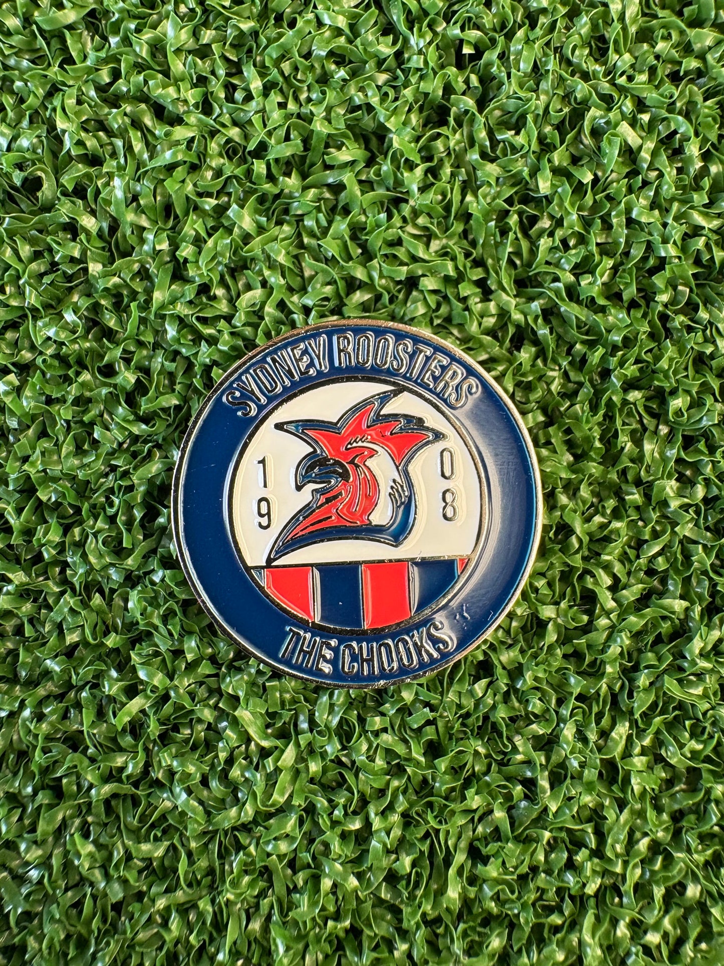 Sydney Roosters Metal Golf Ball Marker | Perfect Golf Gift  | NRL | Christmas Golf Gifts
