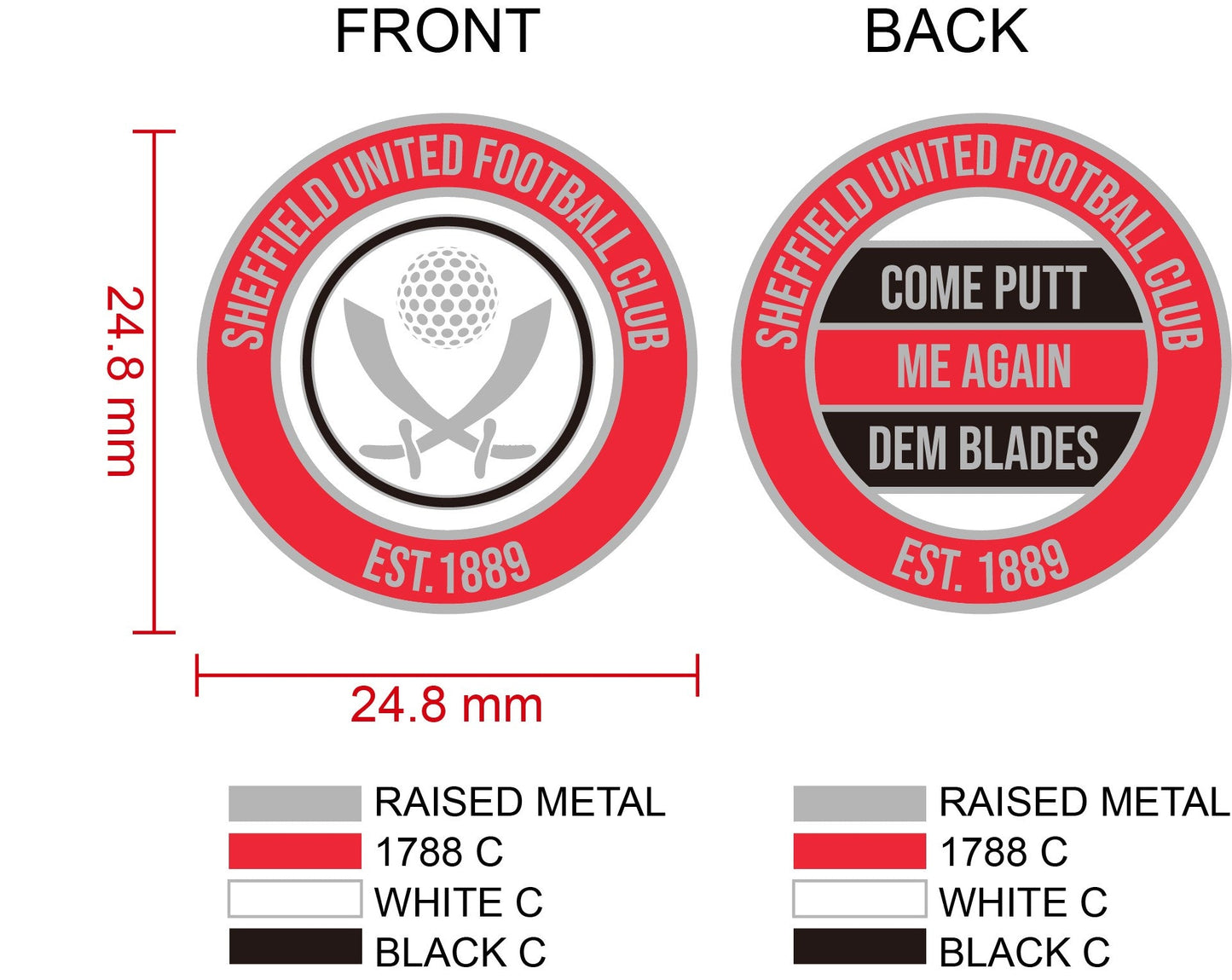 Sheffield United Golf Ball Marker